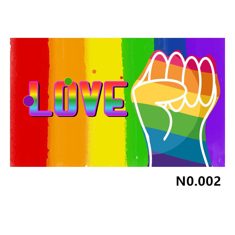 Love & Peace Gay Pride Flag Medium - - Party Gifts and Novelties