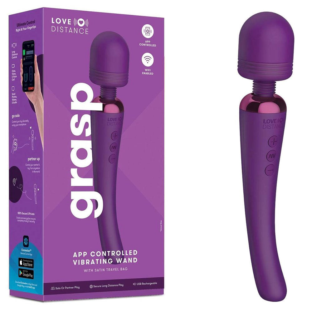 Love Distance GRASP Wand - App Control - - Personal Massagers