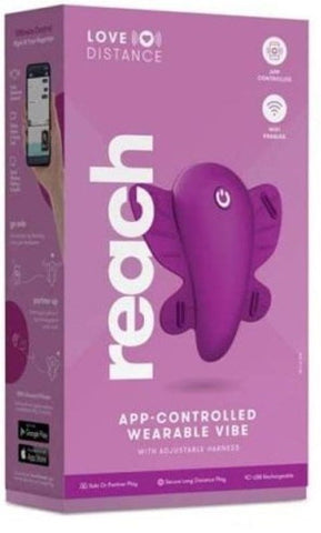 Love Distance REACH Strap-On Stimulator with App Control - Clit Ticklers and Pulsators