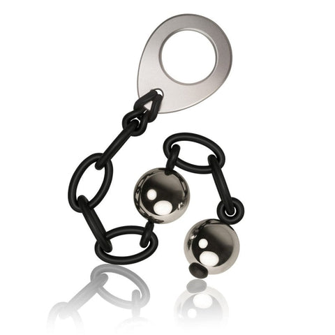 Love In Chains Black Anal Beads by Rocks Off - Anal Beads and Balls