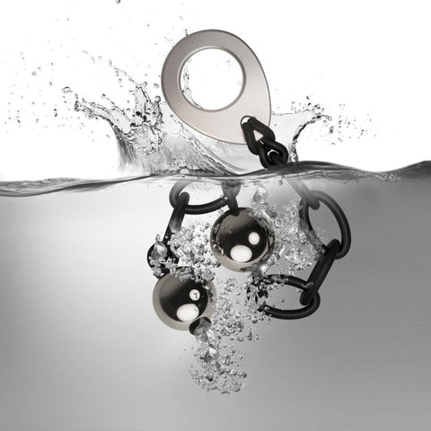 Love In Chains Black Anal Beads by Rocks Off - Anal Beads and Balls