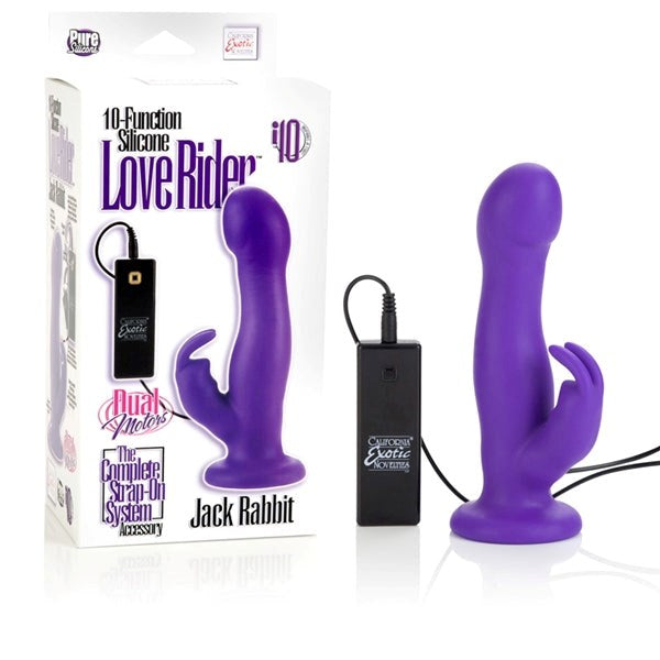 Love Rider 10 Function Jack Rabbit Purple - - Strap On Sextoys