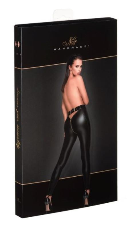 Low Cut Back Leggings w Gold Zipper - - Her Fetish