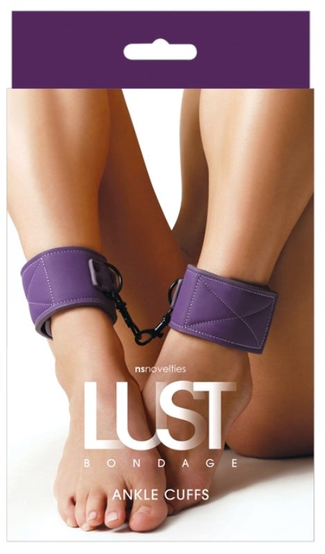Lust Bondage Ankle Cuff Purple - - Collars And Cuffs