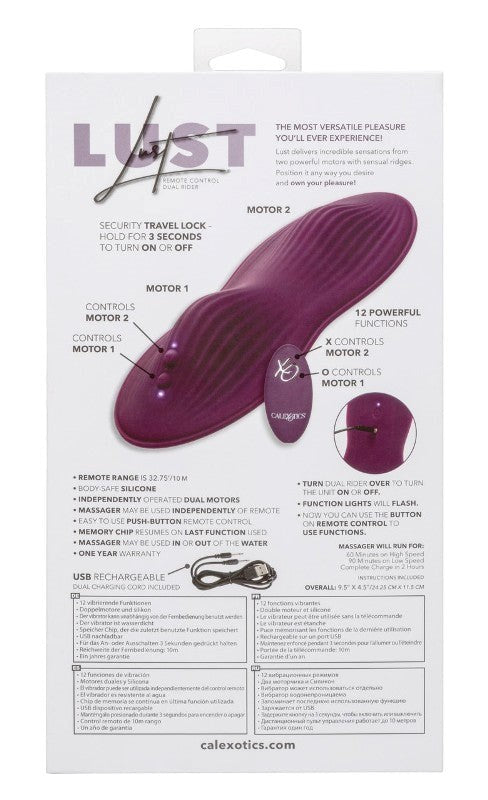 Lust Remote Control Dual Rider - - Remote Control Vibrators