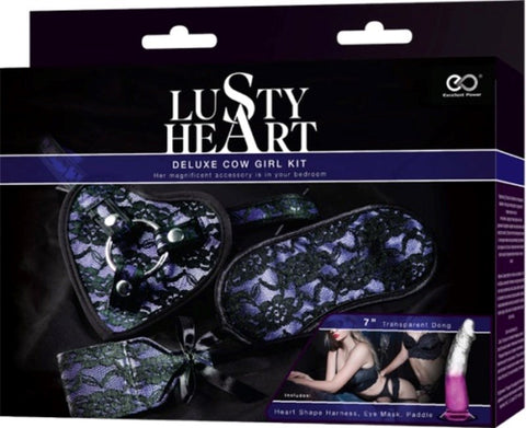Lusty Heart Deluxe Cow Girl Kit Purple - Sex Kits