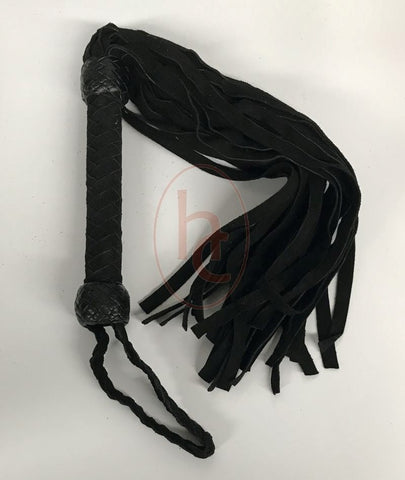 Madames Suede Flogger With Wrist Loop by Hell's Couture - Whips And Crops
