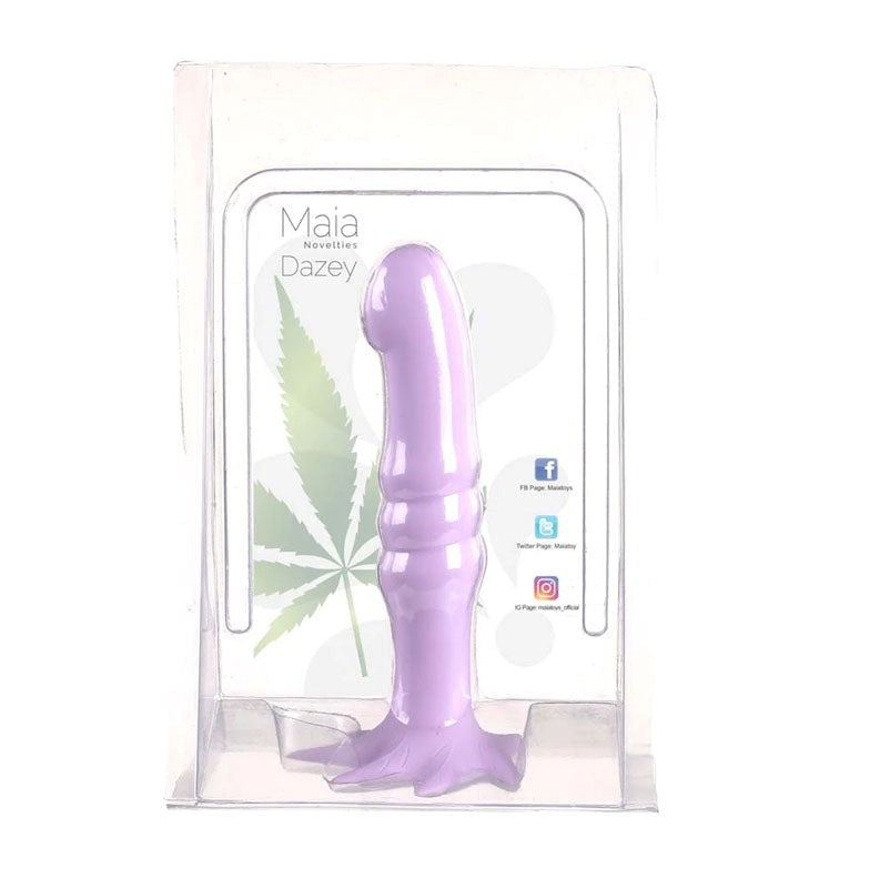 Maia DAZEY 420 Silicone Dildo - Purple - - Non-Realistic Dildos