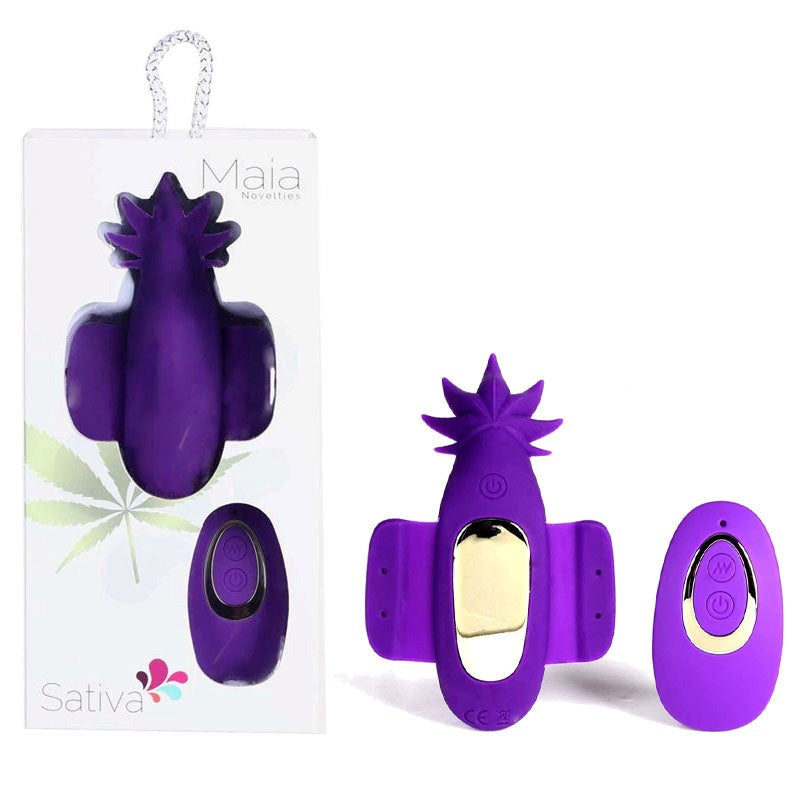 Maia Sativa 420 Rechargeable Remote Panty Vibe - - Remote Control Vibrators