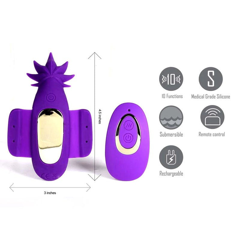 Maia Sativa 420 Rechargeable Remote Panty Vibe - - Remote Control Vibrators