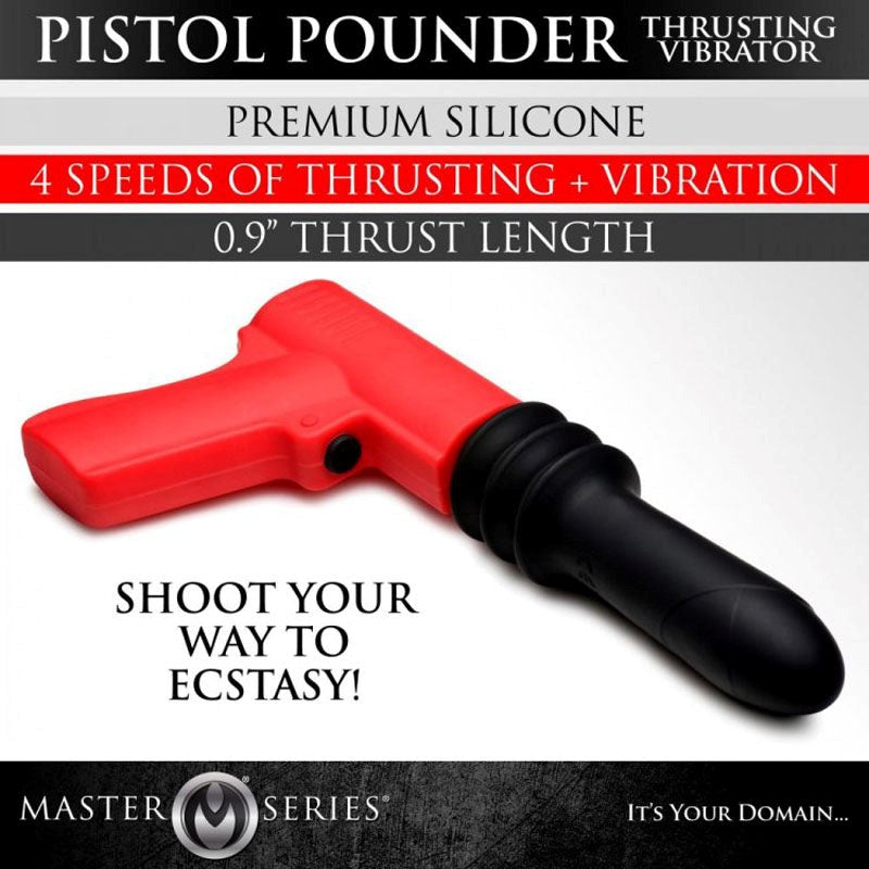 Master Series Pistol Pounder Thrusting Vibrator - - G-Spot Vibrators