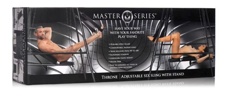 Master Series Throne Adjustable Sex Sling & Stand - - Sex Swings And Slings