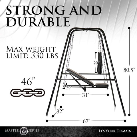 Master Series Throne Adjustable Sex Sling with Stand Sex - Sex Swings And Slings