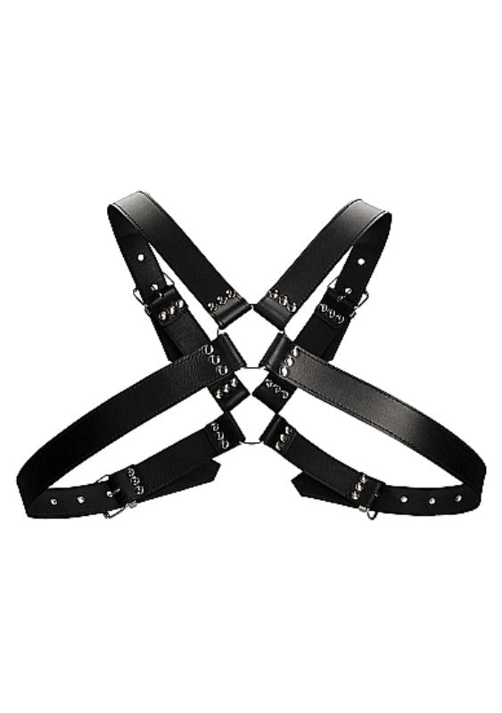 Mens Large Buckle Harness - One Size - Black - - Cuffs And Restraints