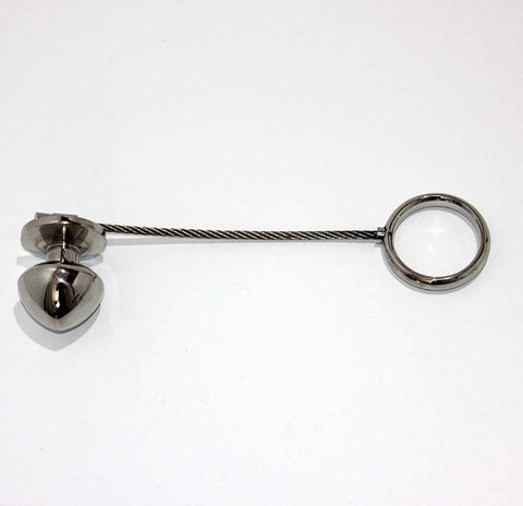 Metal Plug & Cock Ring by Hell's Couture - Spreaders and Hangers