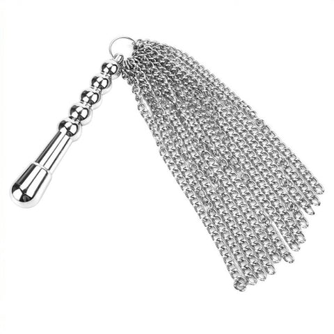 Metal Tassled Dildo Whip Stainless Steel by BDStyle - Whips And Crops