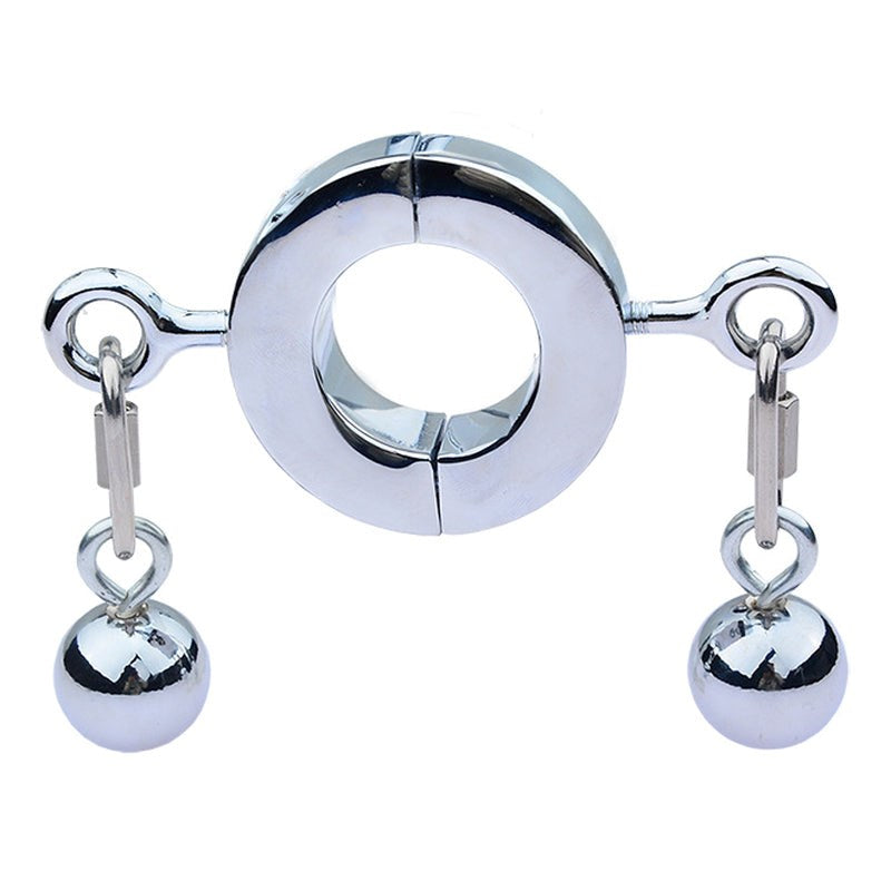 Metallic Testicle Stretcher Weights - 2 Balls - - Ball and Cock Toys