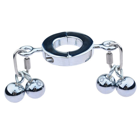Metallic Testicle Stretcher Weights - 4 Balls Small - Ball and Cock Toys