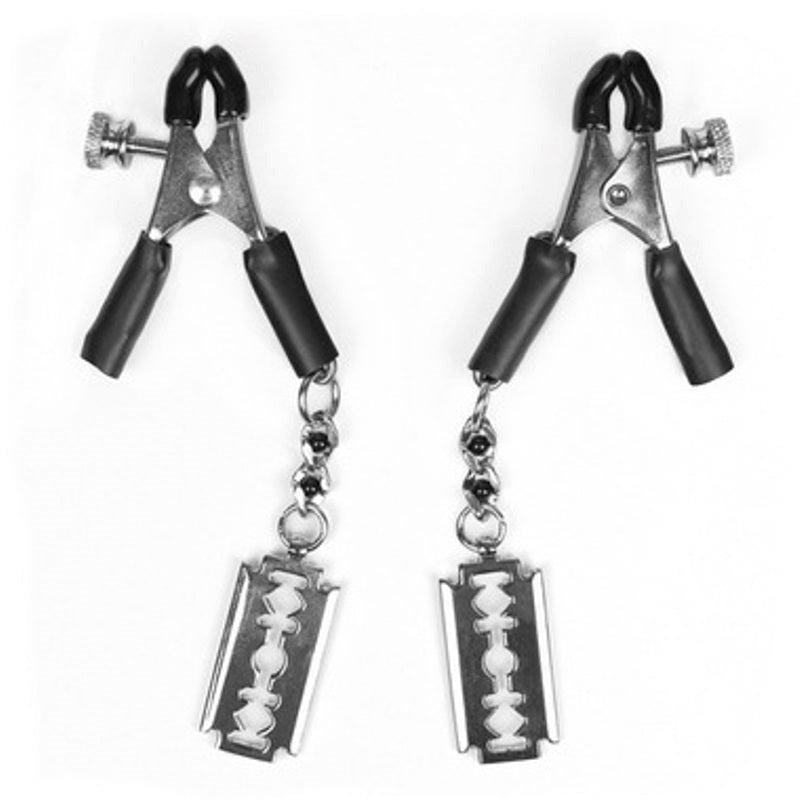 Micro Plier Clamp - Razor Blade Pendant - - Nipple and Clit Clamps