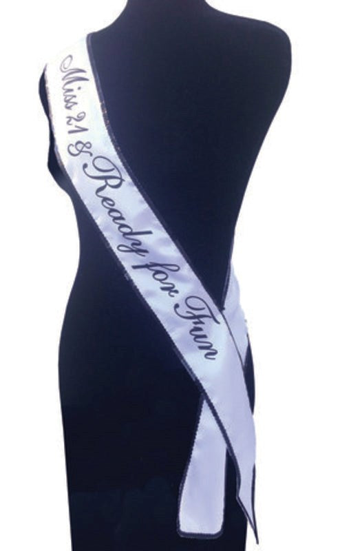 Miss 21 & Ready For Fun Sash - - Party Gifts and Novelties