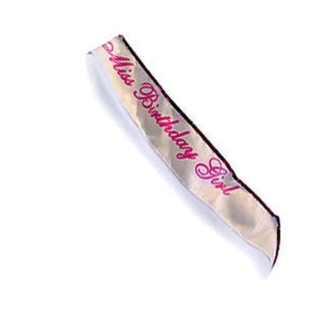 Miss Birthday Girl Sash Adult Novelty by Little Genie - Party Gifts and Novelties