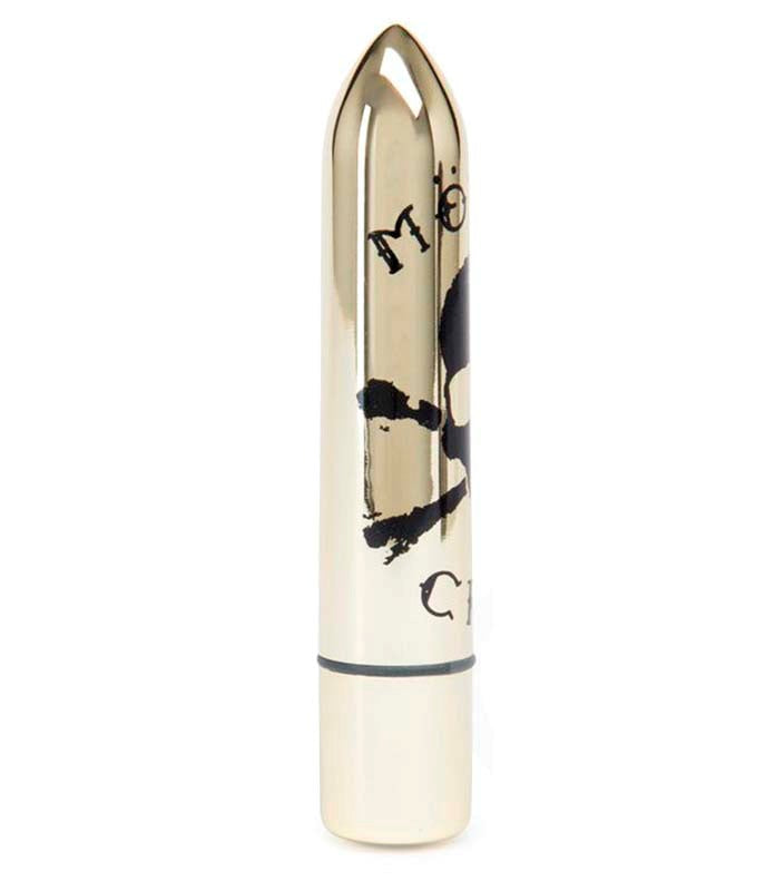 Motley Crue Classic Skull 10 Function Bullet Vibrator Gold - - Personal Massagers