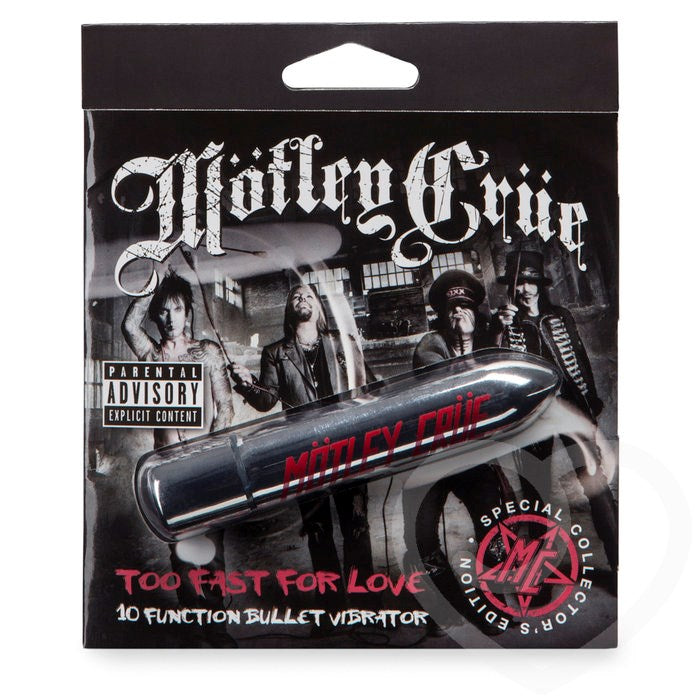 Motley Crue Too Fast For Love 10 Function Bullet Vibrator Silver - - Personal Massagers