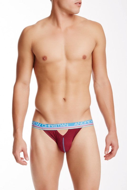 NanoFit Teaser Jock Burgundy Medium - - Jocks and G-Strings