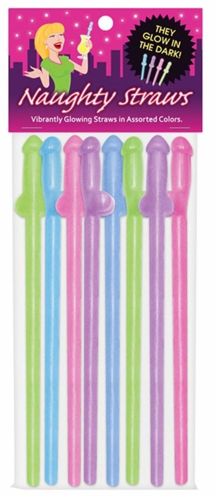 Naughty Penis Straws Glow in The Dark - - Sex Games, Coupons and Tricks