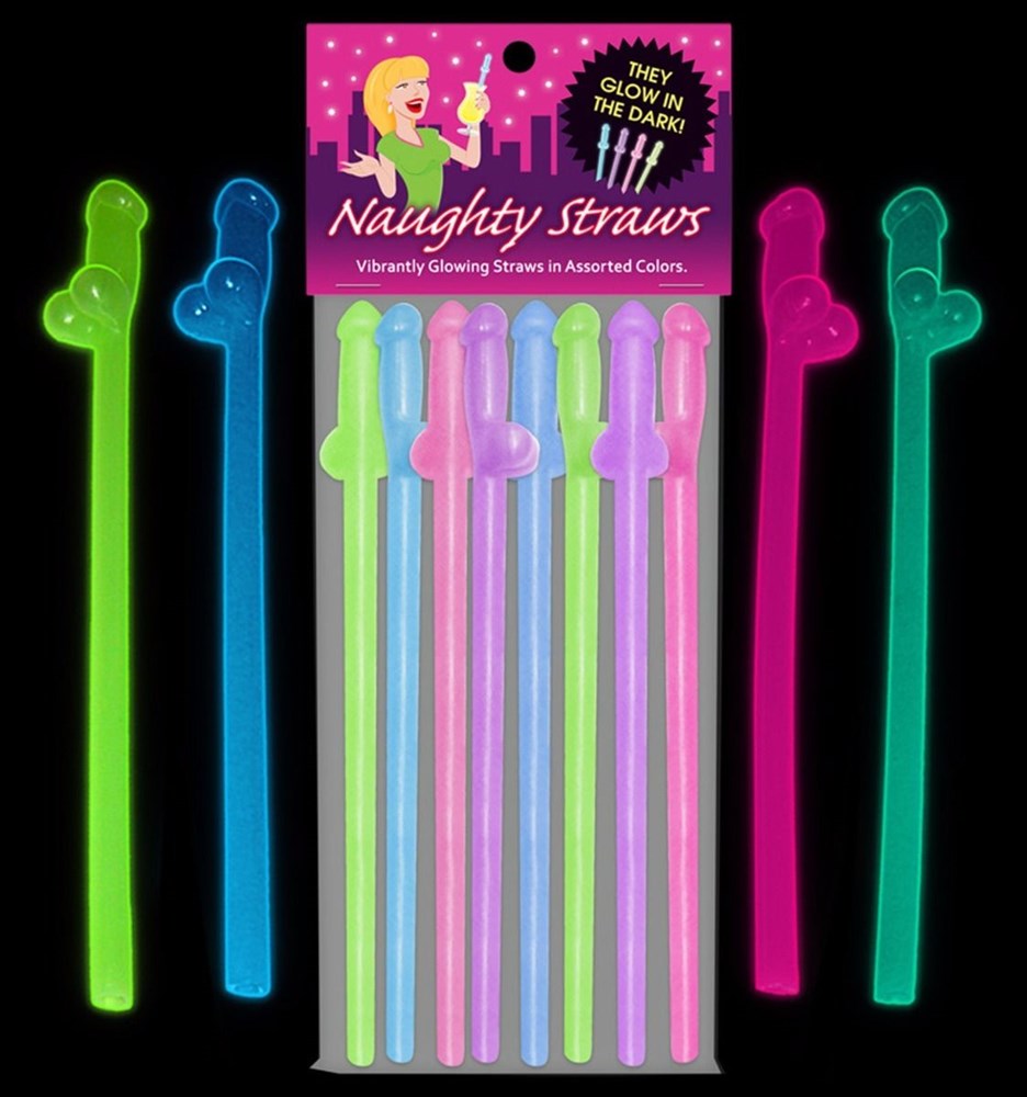 Naughty Penis Straws Glow in The Dark - - Sex Games, Coupons and Tricks