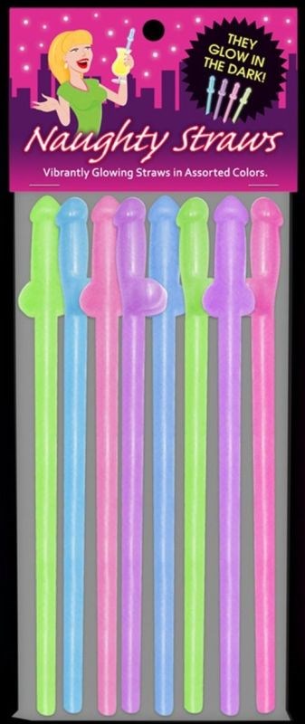 Naughty Penis Straws Glow in The Dark - - Sex Games, Coupons and Tricks