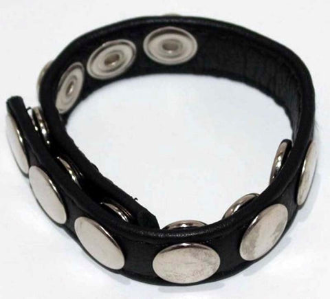 5 Speed Cock Ring with Studs by Hell's Couture - Ball and Cock Toys