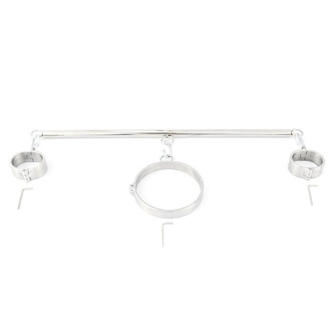 Neck & Wrist Restraint With Spreader Bar by BDStyle - Spreaders and Hangers