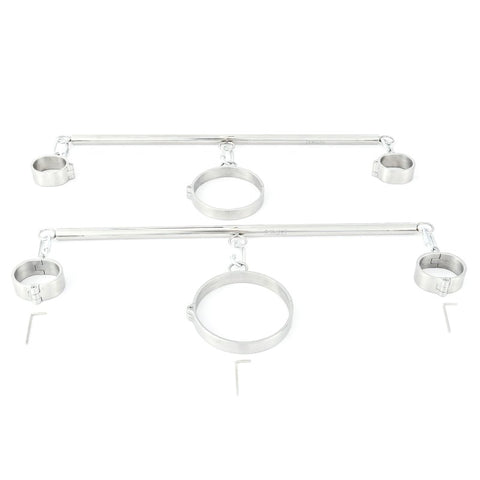 Neck & Wrist Restraint With Spreader Bar by BDStyle - Spreaders and Hangers