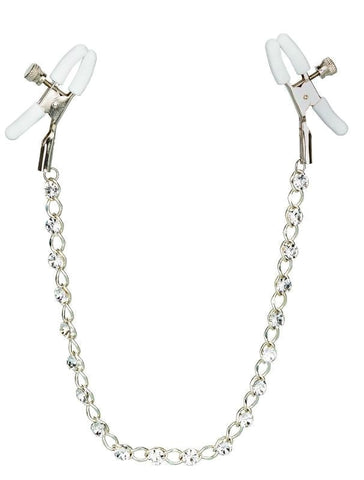 Nipple Play Crystal Chain Nipple Clamps by CalExotics - Nipple and Clit Clamps