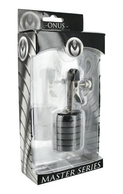 Onus Nipple Clamp with Magnet Weights by XR Brands - Nipple and Clit Clamps