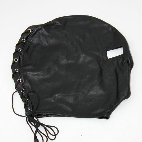 Open Eyed Faux Leather Bondage Hood by BDStyle - Bondage Hoods