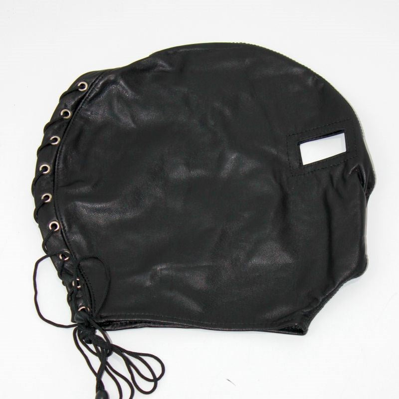 Open Eyed BDSM Hood Leather - - Bondage Hoods