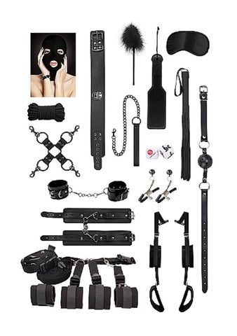 Ouch! Advanced Bondage Kit Black by Shots Toys - Bondage Kits
