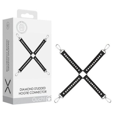 OUCH! Diamond Studded Hogtie Restraint by Shots Toys - Cuffs and Restraints