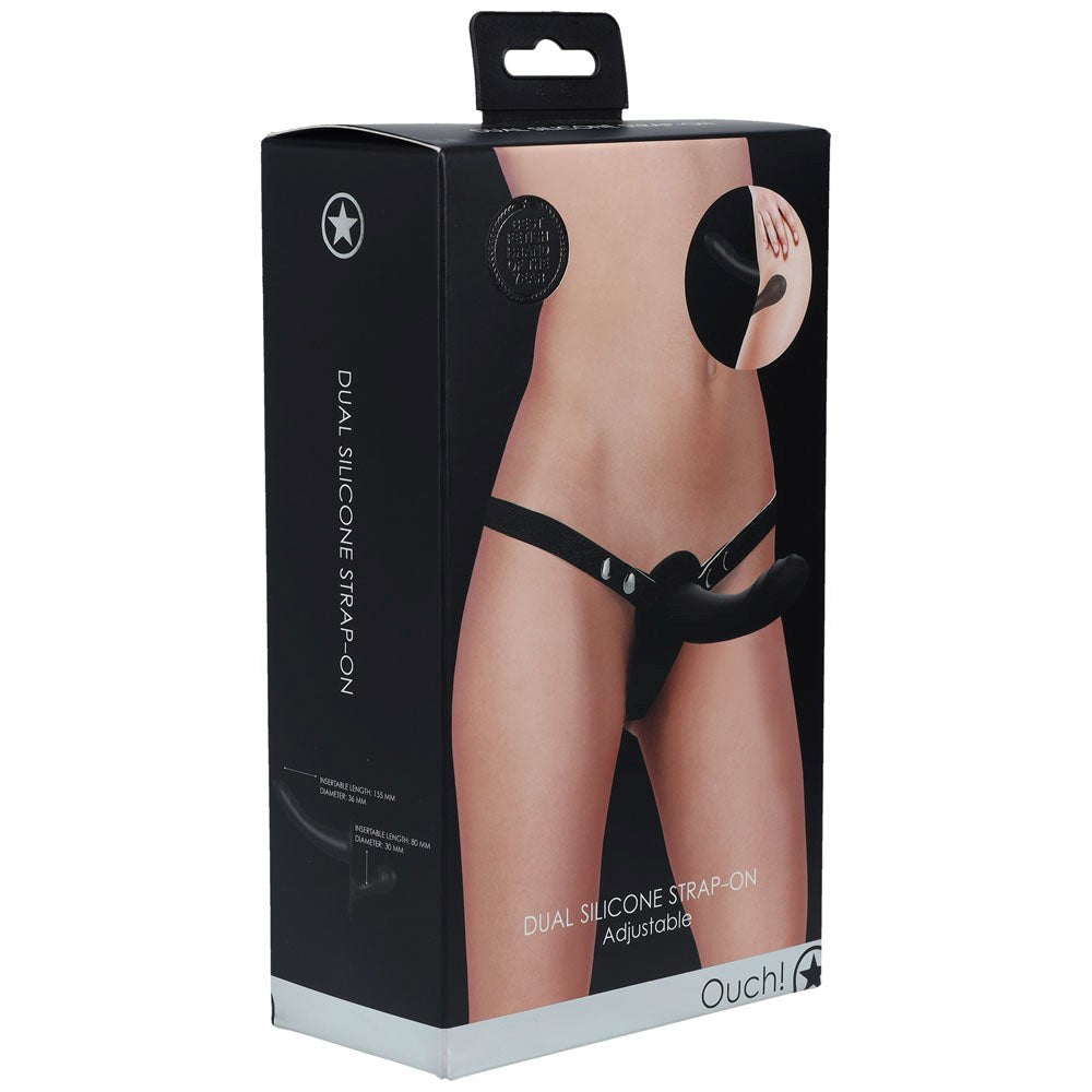 OUCH! Dual Silicone Strap-On - - Strap On Sextoys