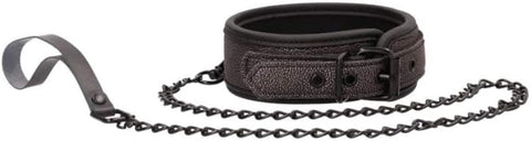 Ouch! Elegant BDSM Play Collar with Leash by Shots Toys - Collars and Leads