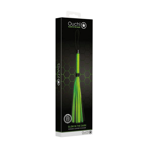 OUCH! Glow in Dark Flogger by Shots Toys - Whips And Crops