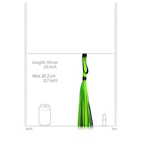 OUCH! Glow in Dark Flogger by Shots Toys - Whips And Crops