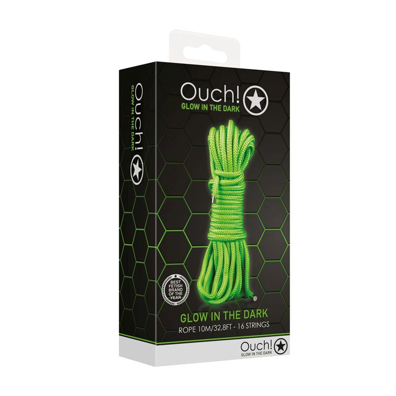 OUCH! Glow In Dark Rope - 10m - - Collars And Cuffs