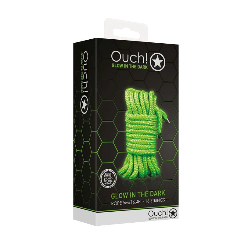 OUCH! Glow in Dark Rope - 5m - - Collars And Cuffs