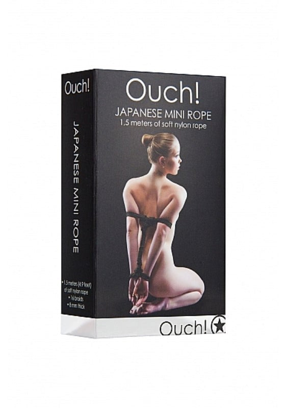 Ouch! Japanese Mini Rope 1.5m Black - - Collars And Cuffs