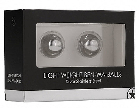 Ouch Light Weight Ben Wa Balls Silver by Shots Toys - Love Eggs and Kegel Exercisers