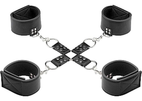 Ouch! Reversible BDSM Play Hogtie Black by Shots Toys - Cuffs and Restraints