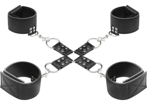 Ouch! Reversible BDSM Play Hogtie Black by Shots Toys - Cuffs and Restraints